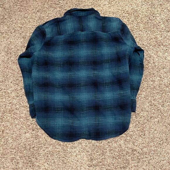 Madewell Plaid Button Down Shirt Green Blue Flannel Size M - Picture 3 of 5